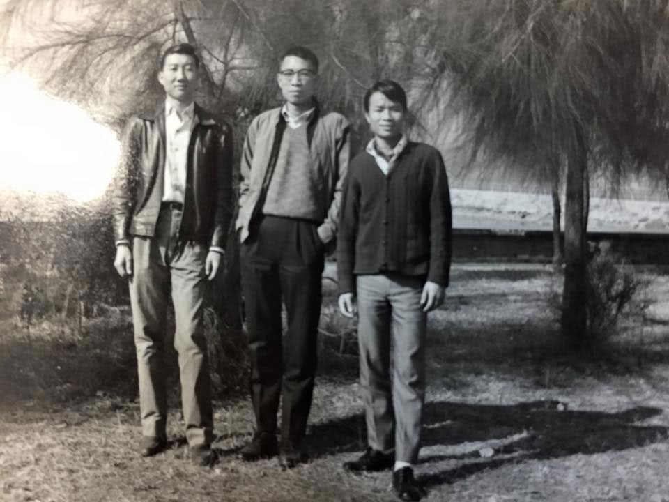 Ping Tam aka Coconut (left), Sigung Chu Shong Tin (middle), the owner of the farm, unknown (right)