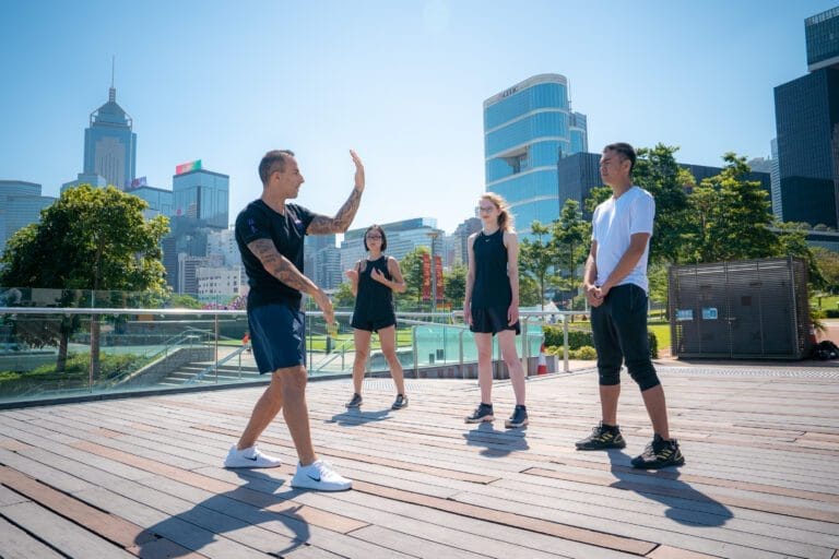 Wing Chun Class being taught at a company location