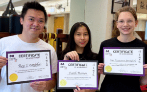 Mindful Wing Chun Instructors with their new certificates