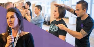 Mindful Wing Chun running a corporate networking event with Cécile Lammer Presenting